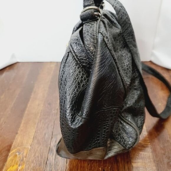 Vintage 80s NAS Alentino Faux Snakeskin Python Abstract Patchwork Purse - Picture 3 of 16